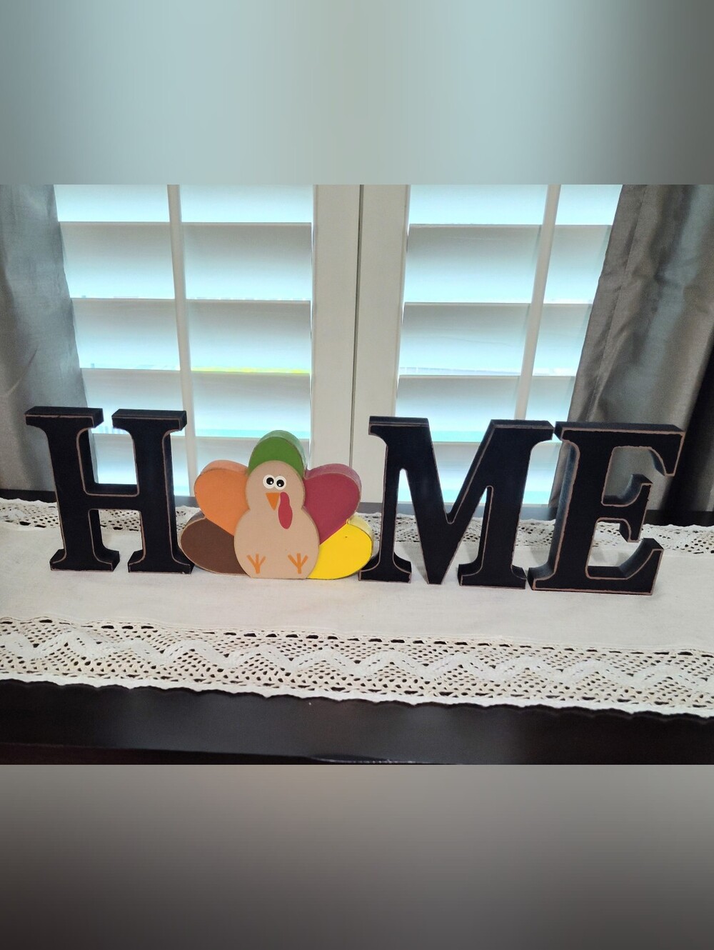 Rustic Black Wood Block Letters w/10 Holiday Accent Blocks - Picture 8 of 10
